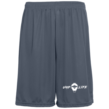 Ump Life Moisture-Wicking Pocketed 9 inch Inseam Training Shorts